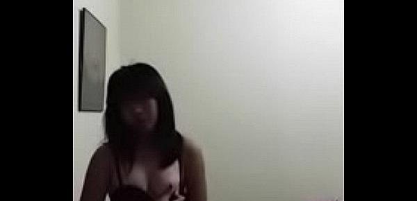  asian girl stripping in her bedroom
